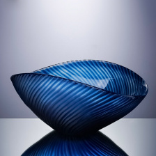 Ваза Cloyd MUSSEL Vase / выс. 12 см - синее стекло