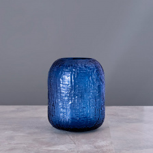 Ваза Cloyd KOWO Vase / выс. 17 см - синее стекло