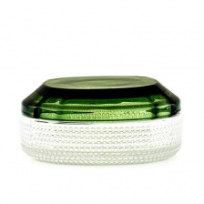 Шкатулка Cloyd CHASSE Box / шир. 13 см - зелен. стекло