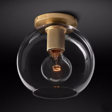 Потолочный светильник RH Utilitaire Globe Shade Flushmount Brass