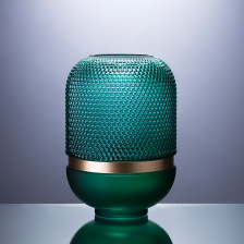 Ваза Cloyd DOTT Vase / выс. 21 см - зелен. стекло