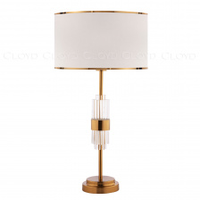 Настолные лампы/Интерьерные настольные лампы Cloyd MERROW-B T1 / абажур с зол.кантом - латунь (арт.30038)