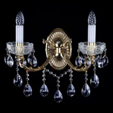 Хрустальное бра CR 0006-02-20 brass antique WL