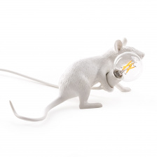 Настольная лампа Mouse Lying белый