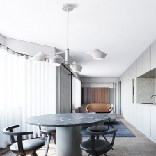 Люстра на штанге LANT D65 4 lamps White