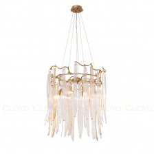 Люстра Cloyd SULAWESI C8 / Ø61 см - латунь - желт. стекло (арт.10398)