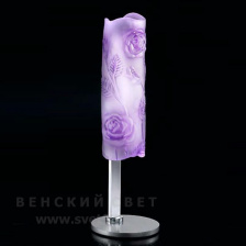 Настольная лампа 424/1L Chrome Violet IDL Италия  18W 47 см Хром Tuberose