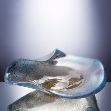 Ваза Cloyd BOYOMA Vase / шир. 46 см - сер. стекло