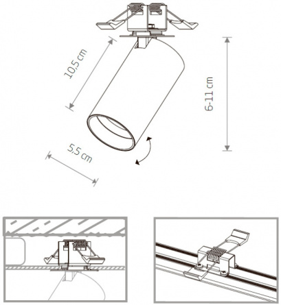 Спот Mono Surface 7683 фото 2