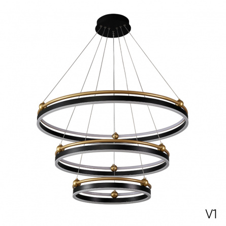 Люстра Crystal Lux FERNANDO SP158W LED BLACK/GOLD фото 2