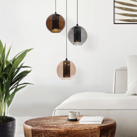 Подвесной светильник Cobble 50258/3 LED дымчатый/ бежевый/ шоколад фото 2