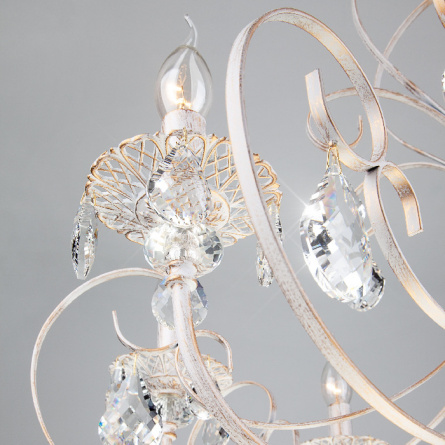 Подвесная люстра Alda 3305/8 белый с золотом фото 2