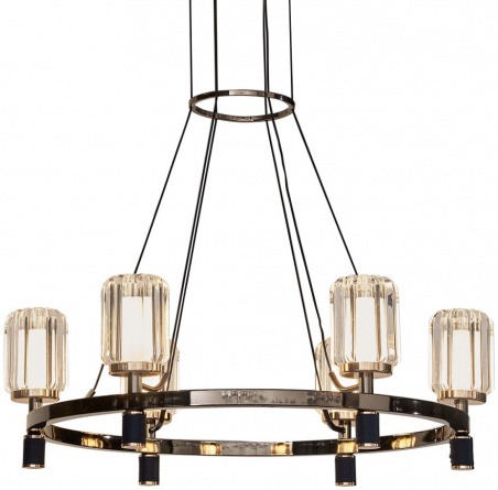 Подвесная люстра P0738 P0738-6A gold/pearl black фото 1