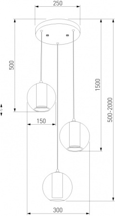 Подвесной светильник Cobble 50258/3 LED дымчатый/ бежевый/ шоколад фото 3