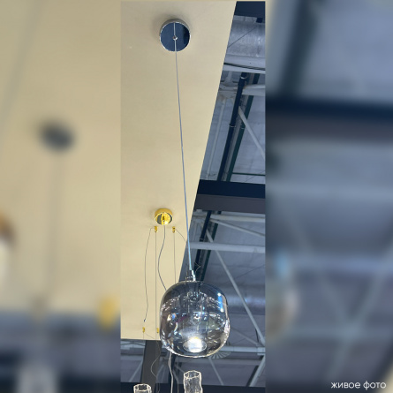 Светильник подвесной Crystal Lux BOX SP1 CHROME/SMOKE фото 4