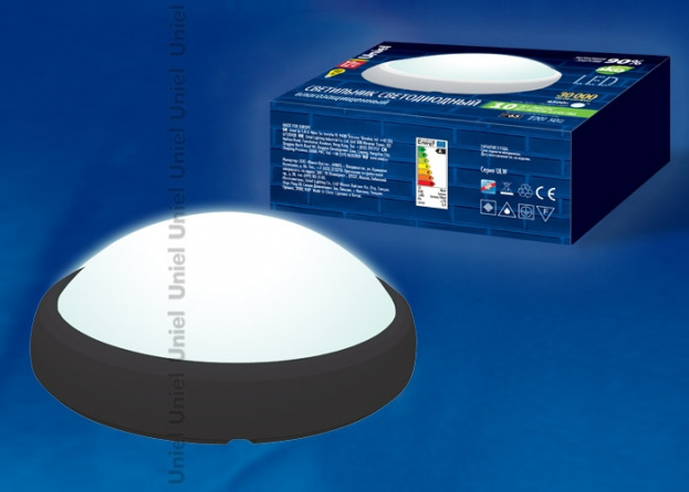 Потолочный светильник  ULW-O04-12W/NW IP65 BLACK фото 1
