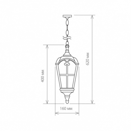 Уличный светильник подвесной Mira Mira H черное золото фото 2