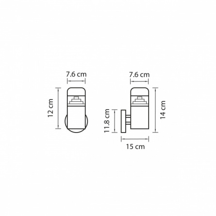 Настенный светильник уличный Raggio 376615 фото 2