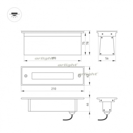 Встраиваемый светильник уличный LINE TILT 034827 фото 2