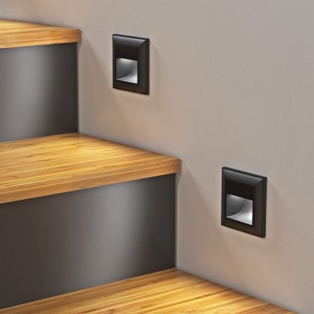 Подсветка для лестниц и ступеней Встраиваемые механизмы черные W1154108 фото 2