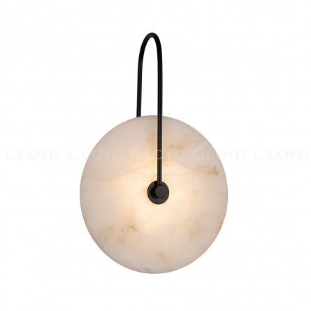 Бра Cloyd AXIOM-B W1 / Ø20 см - алебастр - черный (арт.20333) фото 1