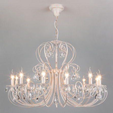 Подвесная люстра Alda 3305/12 белый с золотом фото 1