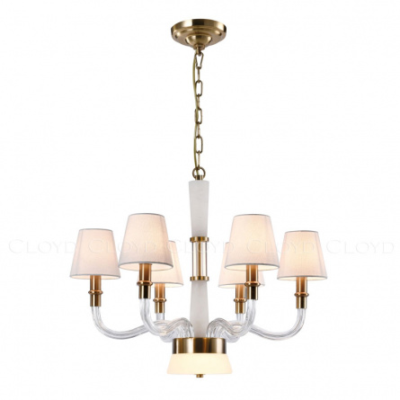 Люстра Cloyd SHERINGTON-A C7 / Ø67 см - абажуры - латунь (арт.11310) фото 1