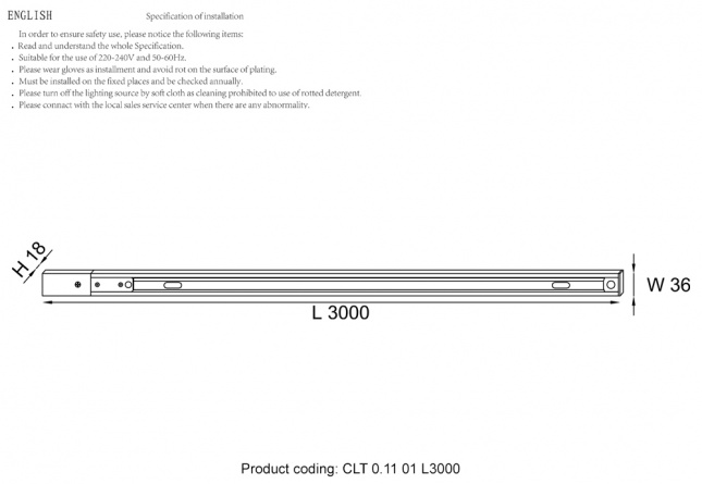 Шинопровод однофазный с питанием и заглушкой Crystal Lux CLT 0.11 01 L3000 WH фото 3