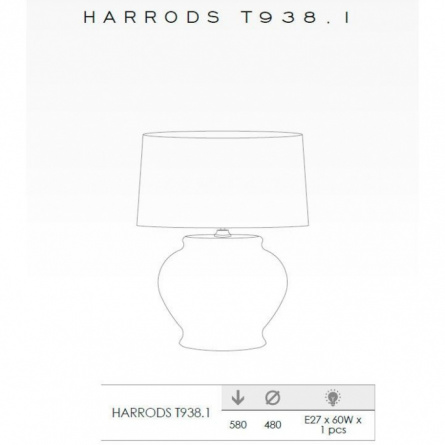 Интерьерная настольная лампа Harrods HARRODS T938.1 фото 2