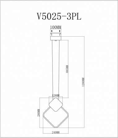 Подвесной светильник Store V5025-3PL фото 2