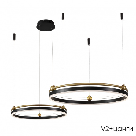 Люстра Crystal Lux FERNANDO SP123W LED  BLACK/GOLD фото 2