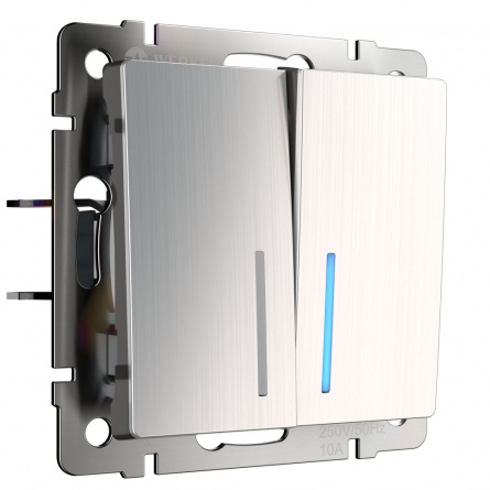 Выключатель Встраиваемые механизмы глянцевый никель W1122102 фото 1