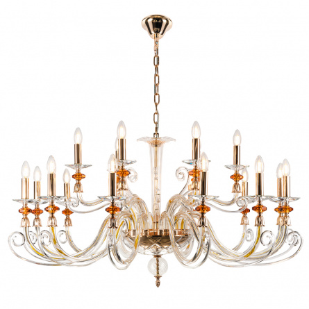 Бра Crystal Lux CATARINA AP1 V2 GOLD/TRANSPARENT-COGNAC фото 5