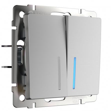 Выключатель Встраиваемые механизмы серебряные W1122106 фото 1