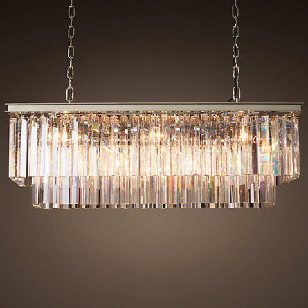 Люстра RH 1920S ODEON CLEAR GLASS FRINGE nickel фото 1