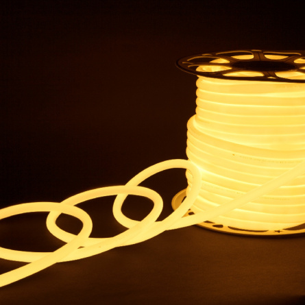 Гибкий неон LS 003 220V 9,6 IP67 Гибкий неон 220V 9,6W 144Led 2835 IP67 круглый теплый белый, 50 м фото 2