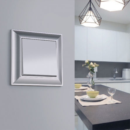 Выключатель Встраиваемые механизмы серебряные W1110006 фото 3