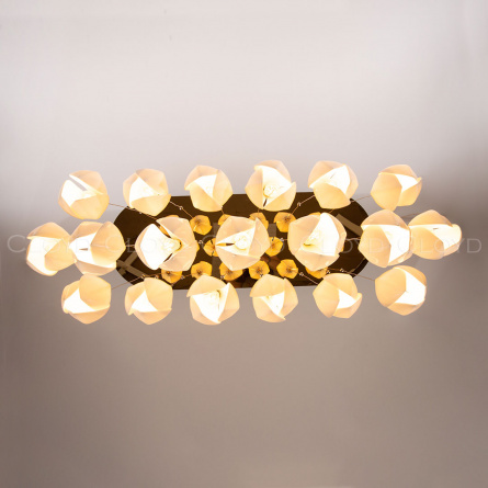 Люстра Cloyd MANGRA C19 / L100 см - керамика - золото фото 4