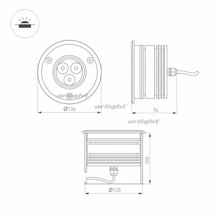 Встраиваемый светильник уличный GROUND 024961 фото 2