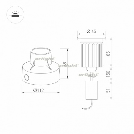 Встраиваемый светильник уличный GROUND 028047 фото 2