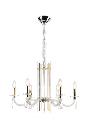 Бра Crystal Lux AURELIO AP2 GOLD+CHROME/TRANSPARENT фото 5