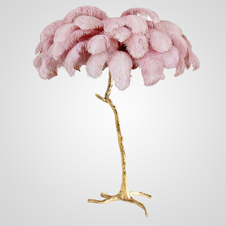 Торшер страусиные перья Feather Lamp A MODERN GRAND TOUR розовый фото 1