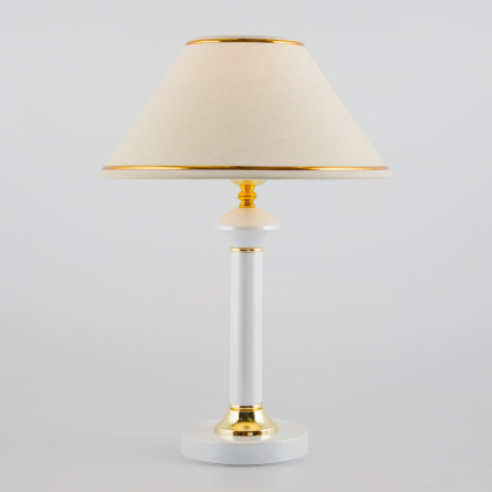 Интерьерная настольная лампа Lorenzo 60019/1 глянцевый белый фото 1