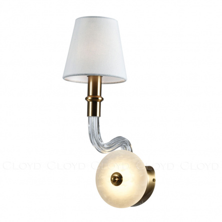 Бра Cloyd SHERINGTON-A W2 / шир. 13 см - абажуры - латунь (арт.20356) фото 1