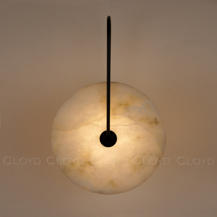 Бра Cloyd AXIOM-B W1 / Ø20 см - алебастр - черный (арт.20333) фото 2