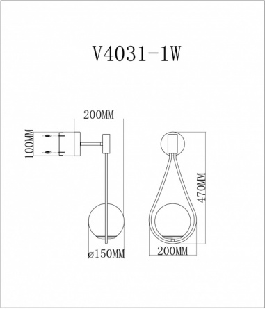Бра Bestia V4031-1W фото 2