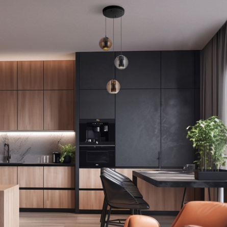 Подвесной светильник Cobble 50258/3 LED дымчатый/ бежевый/ шоколад фото 4