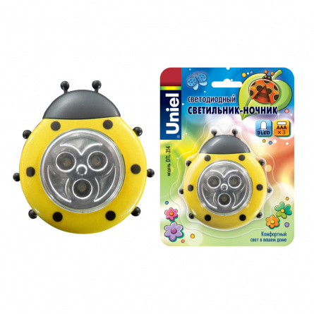 Ночник  DTL-354 Божья Коровка/Yellow/3LED/3AAA фото 1