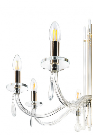 Бра Crystal Lux AURELIO AP2 GOLD+CHROME/TRANSPARENT фото 9