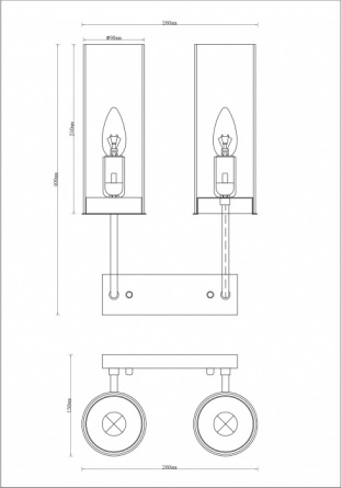 Бра Metric V10022-2W фото 2